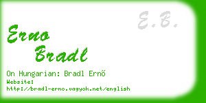 erno bradl business card
